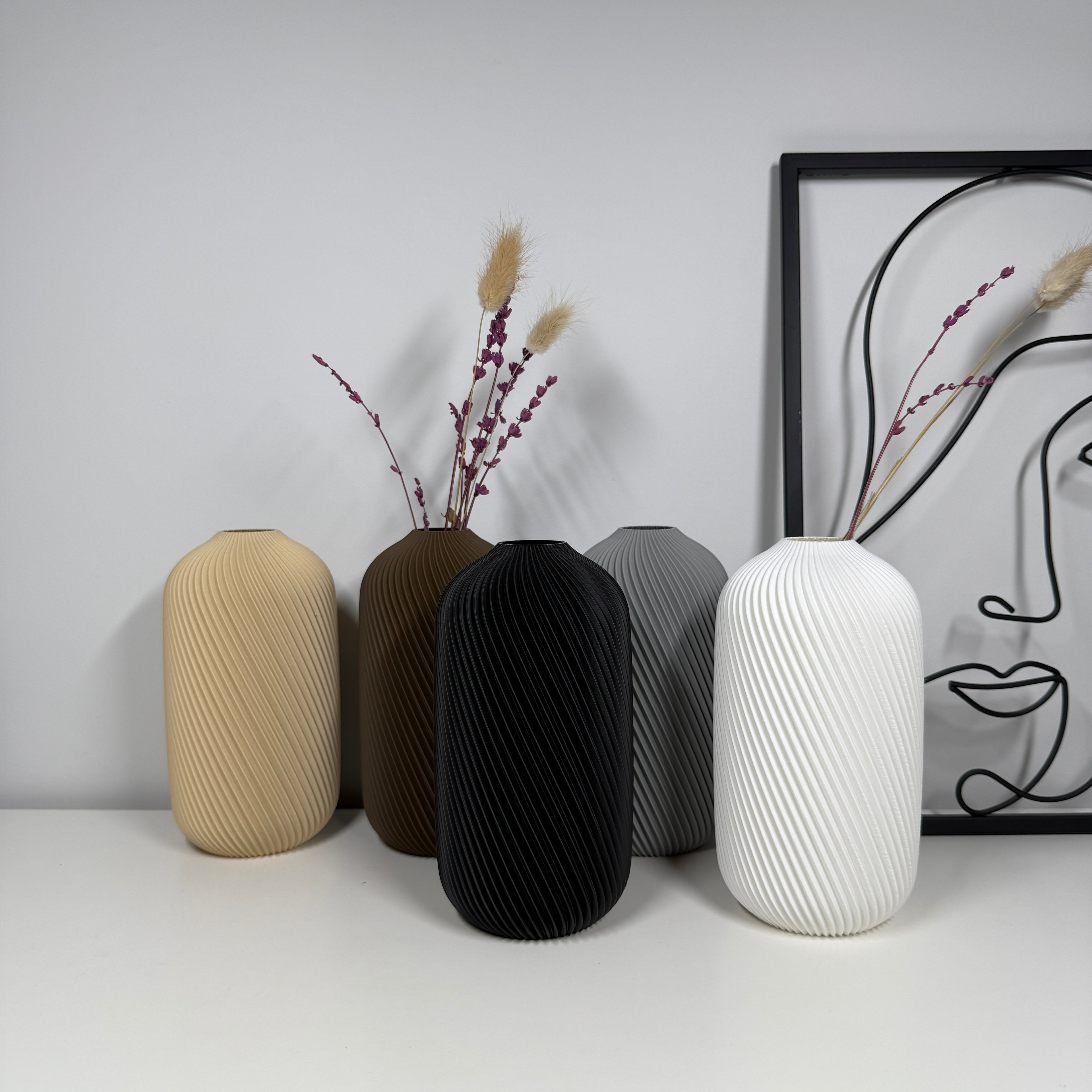 NOIR – Dekoratyvinė cilindro formos vaza